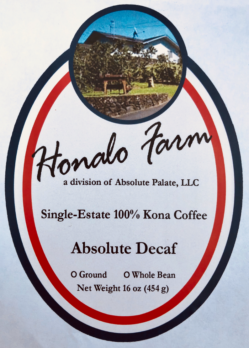 Honalo Farm Absolute Decaf 16-oz. - Click Image to Close